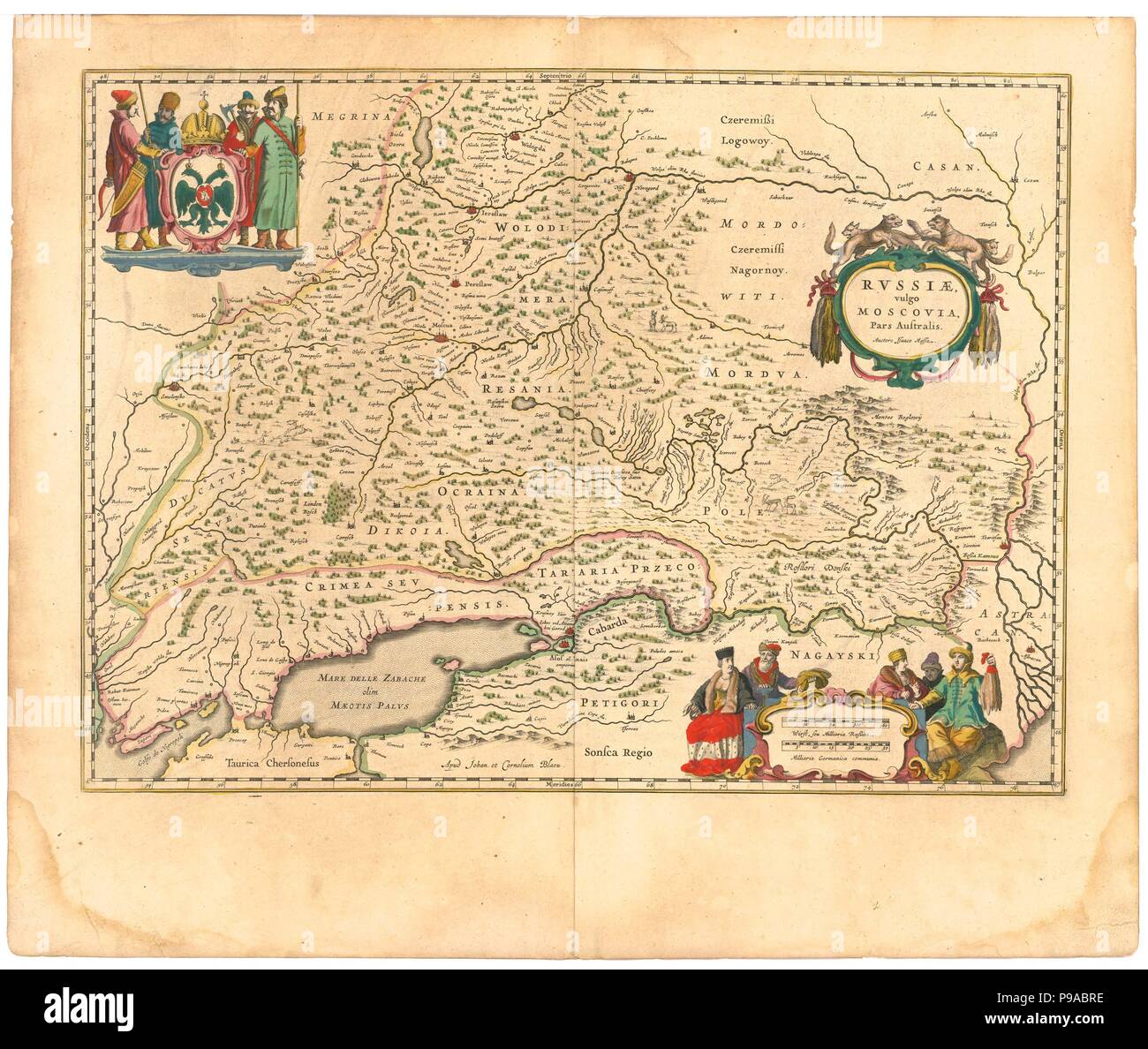 Carte de la Russie (De : Theatrum Orbis Terrarum...). Musée : collection privée. Banque D'Images