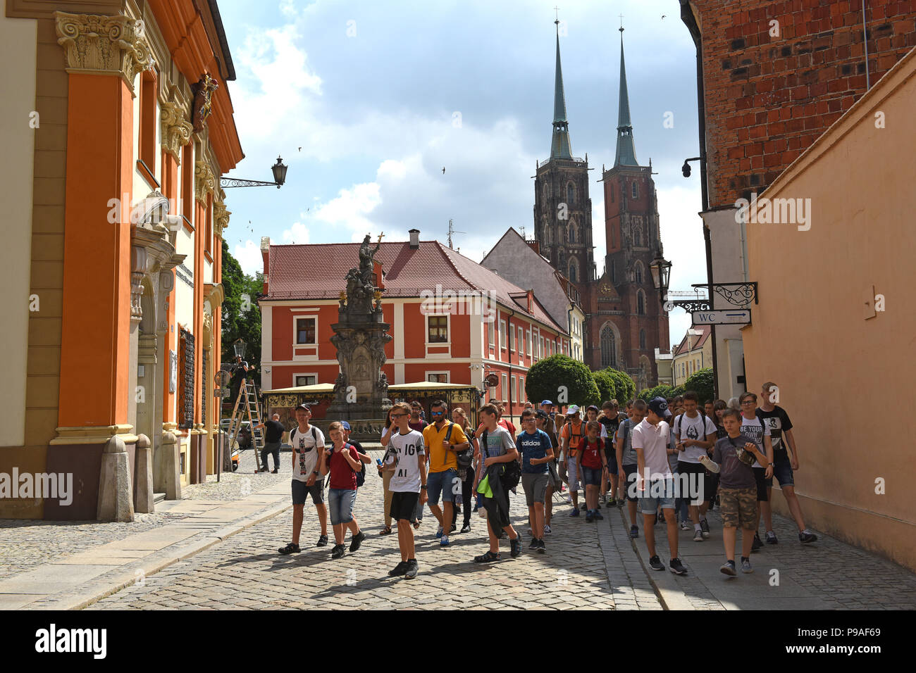 L'île de la cathédrale de Wroclaw, Silésie, Pologne, Europe 2018 Banque D'Images