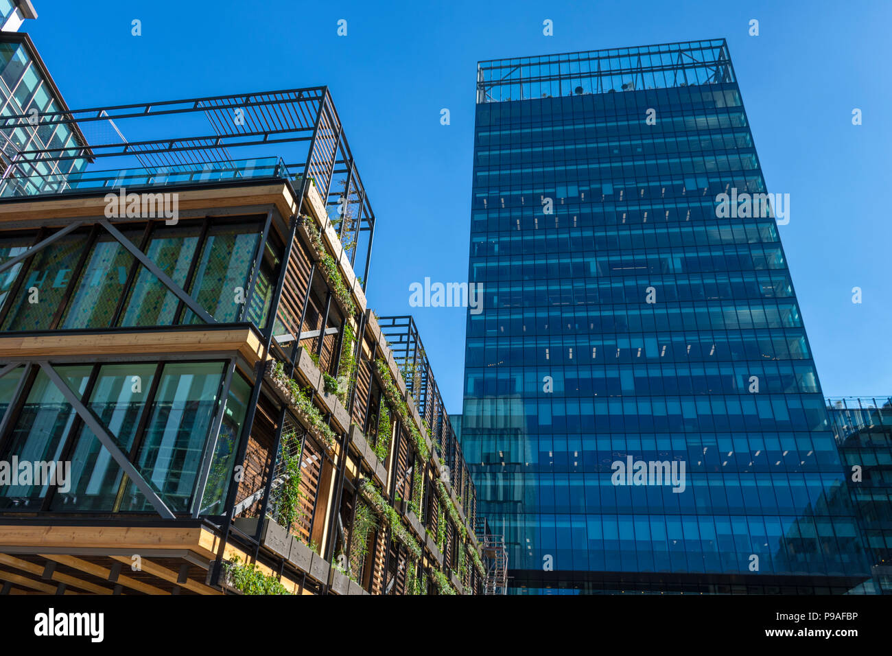 Le pavillon et le NO1 Spinningfields, Spinningfields, Manchester, UK Banque D'Images