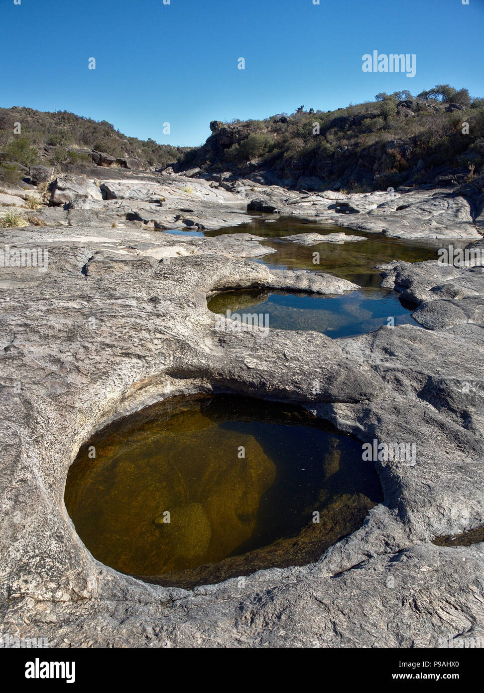 Vue de Los Chiorrillos river, à Cabalango, Cordoba, Argentine Banque D'Images