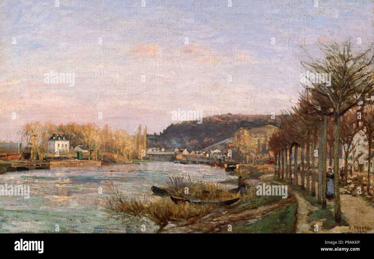 La Seine à Bougival. Musée : Musée d'art Bridgestone Banque D'Images La Seine à Bougival. Musée : Musée d'art Bridgestone Banque D'Images