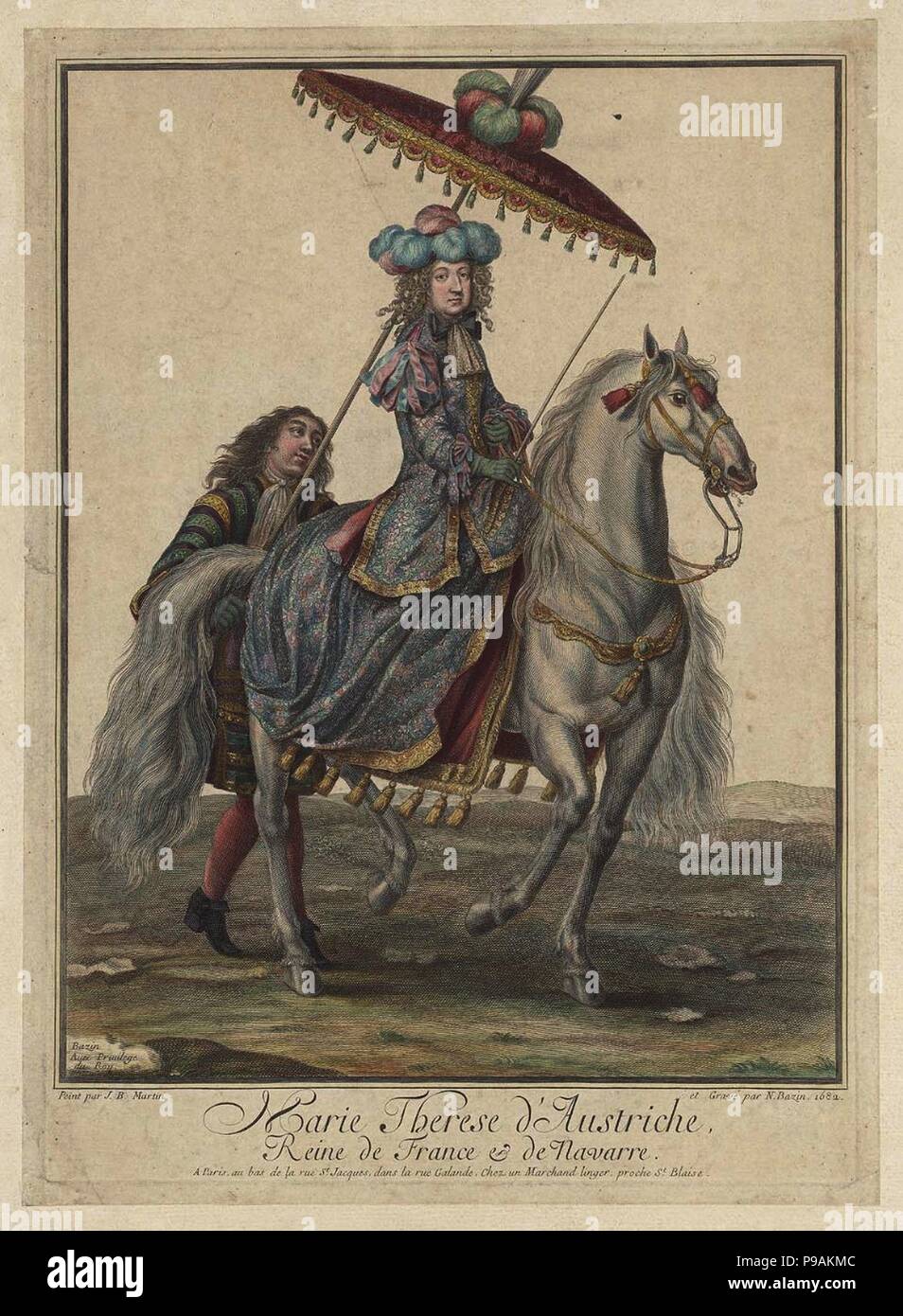 Marie-thérèse d'Espagne (1638-1683), Reine consort de France et de Navarre. Musée : collection privée. Banque D'Images