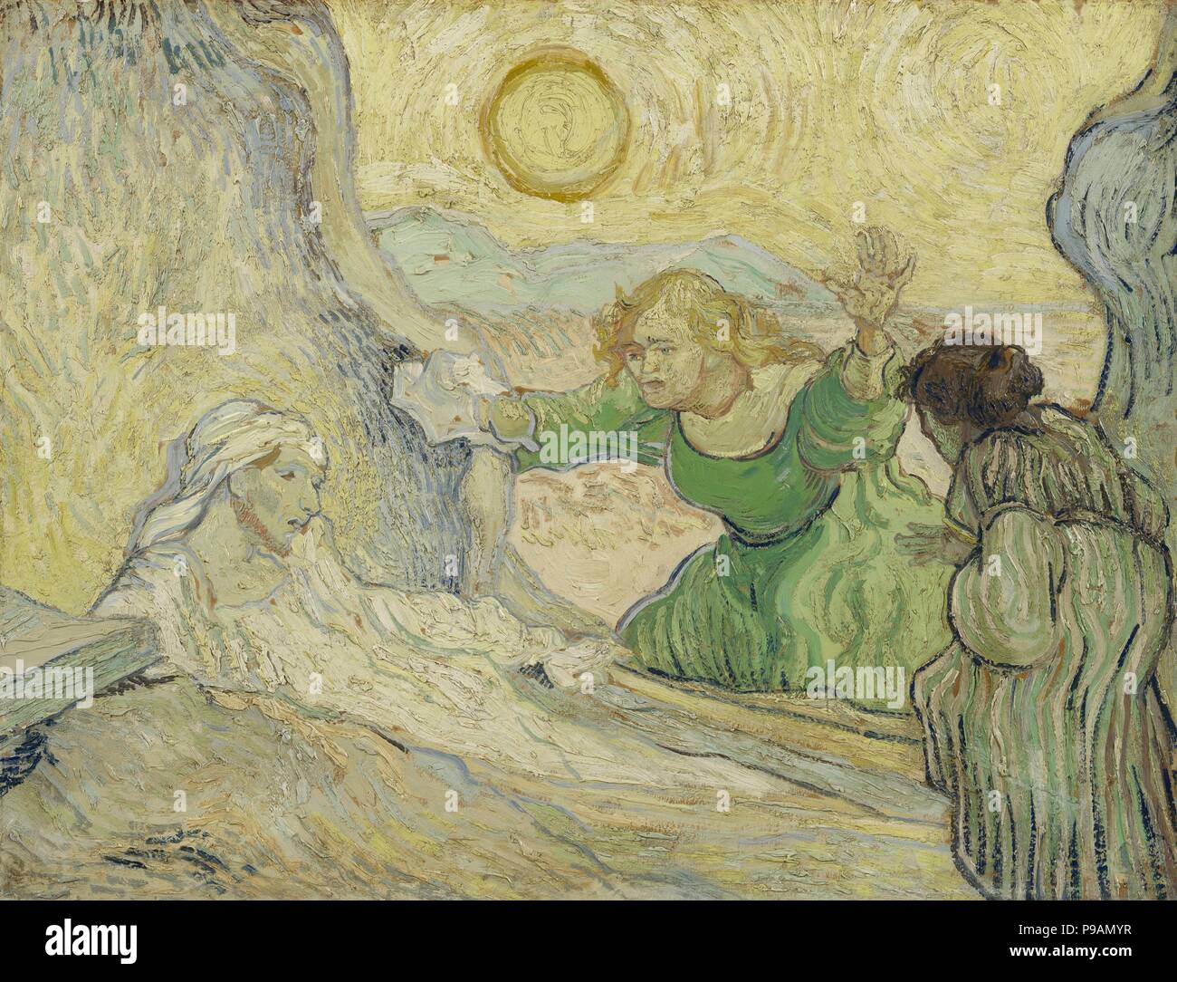 La résurrection de Lazare (après Rembrandt). Musée : Musée Van Gogh, Amsterdam. Banque D'Images