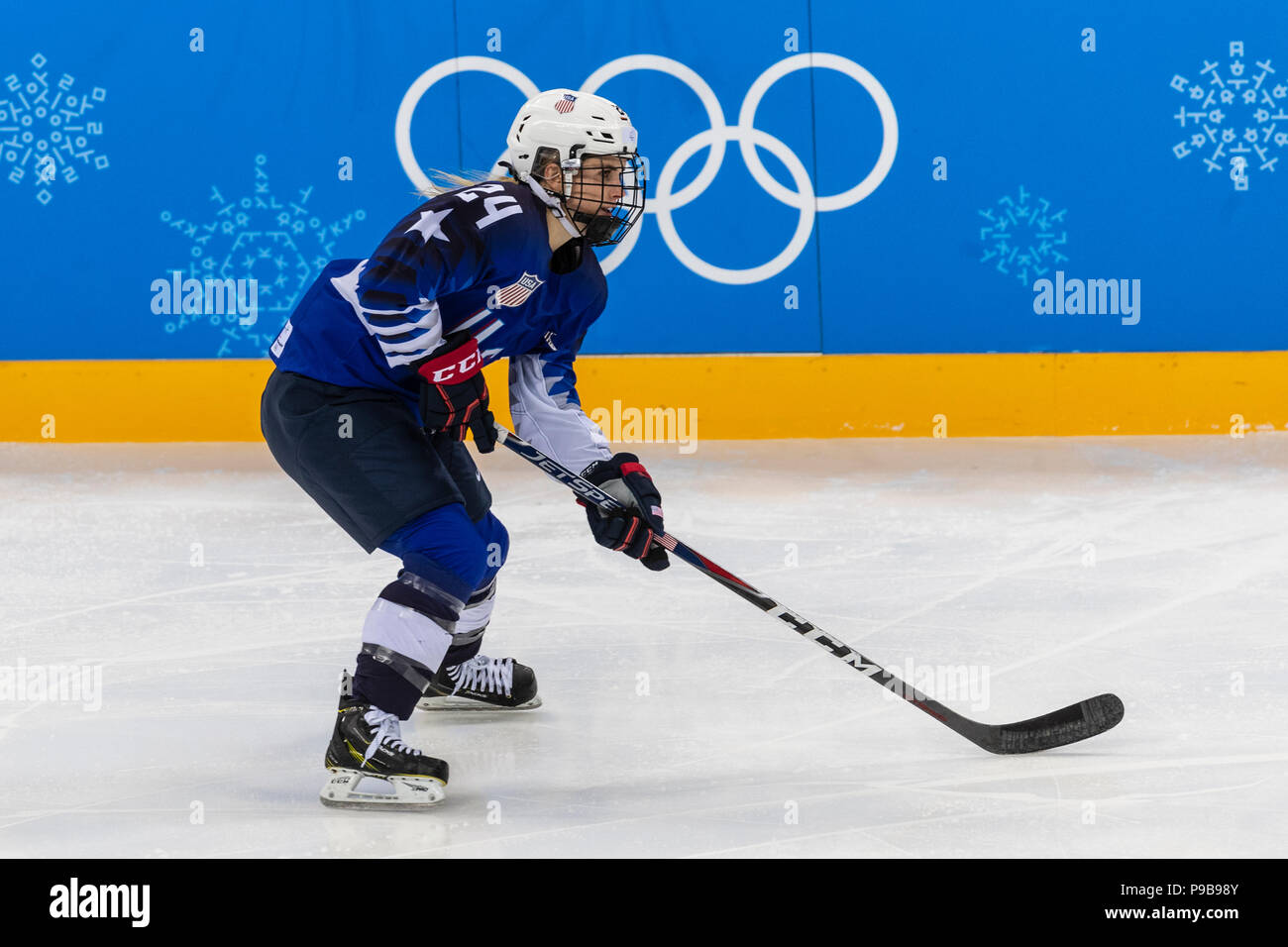 Dani Cameranesi (USA) au cours de la médaille d'or jeu de hockey sur glace Etats-unis contre le Canada aux Jeux Olympiques d'hiver de PyeongChang 2018 Banque D'Images