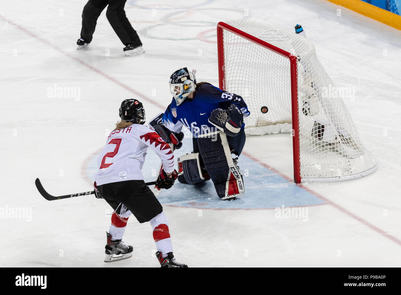 Maddie gardien Rooney (USA) au cours de la médaille d'or jeu de hockey sur glace Etats-unis contre le Canada aux Jeux Olympiques d'hiver de PyeongChang 2018 Banque D'Images