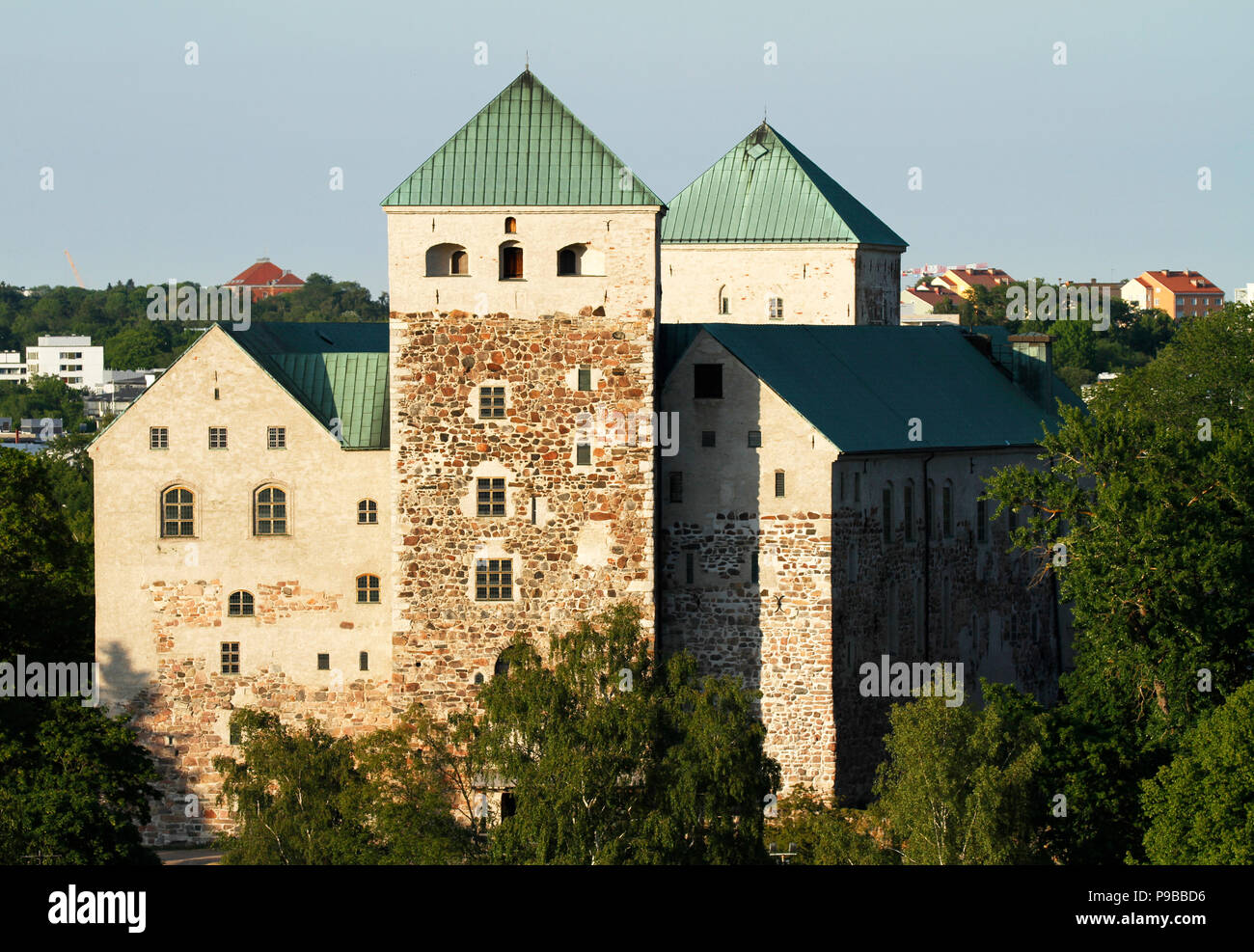 La cité médiévale Le château de Turku en Finlande en été. Banque D'Images