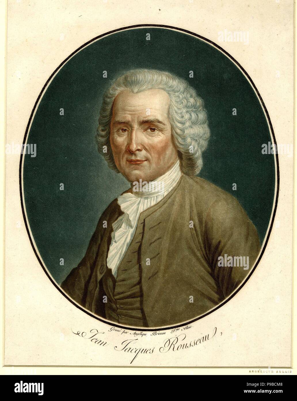 Portrait de Jean-Jacques Rousseau (1712-1778). Musée : Bibliothèque de ...
