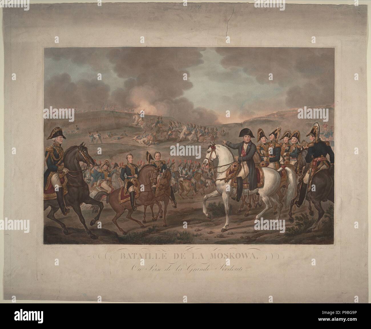 La bataille de la Moskowa le 26 août 1812. Musée : collection privée. Banque D'Images