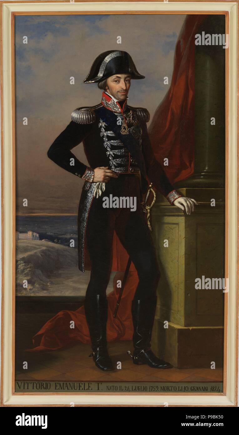 Victor-emmanuel I de Sardaigne (1759-1824). Musée : Reggia di Venaria Reale. Banque D'Images