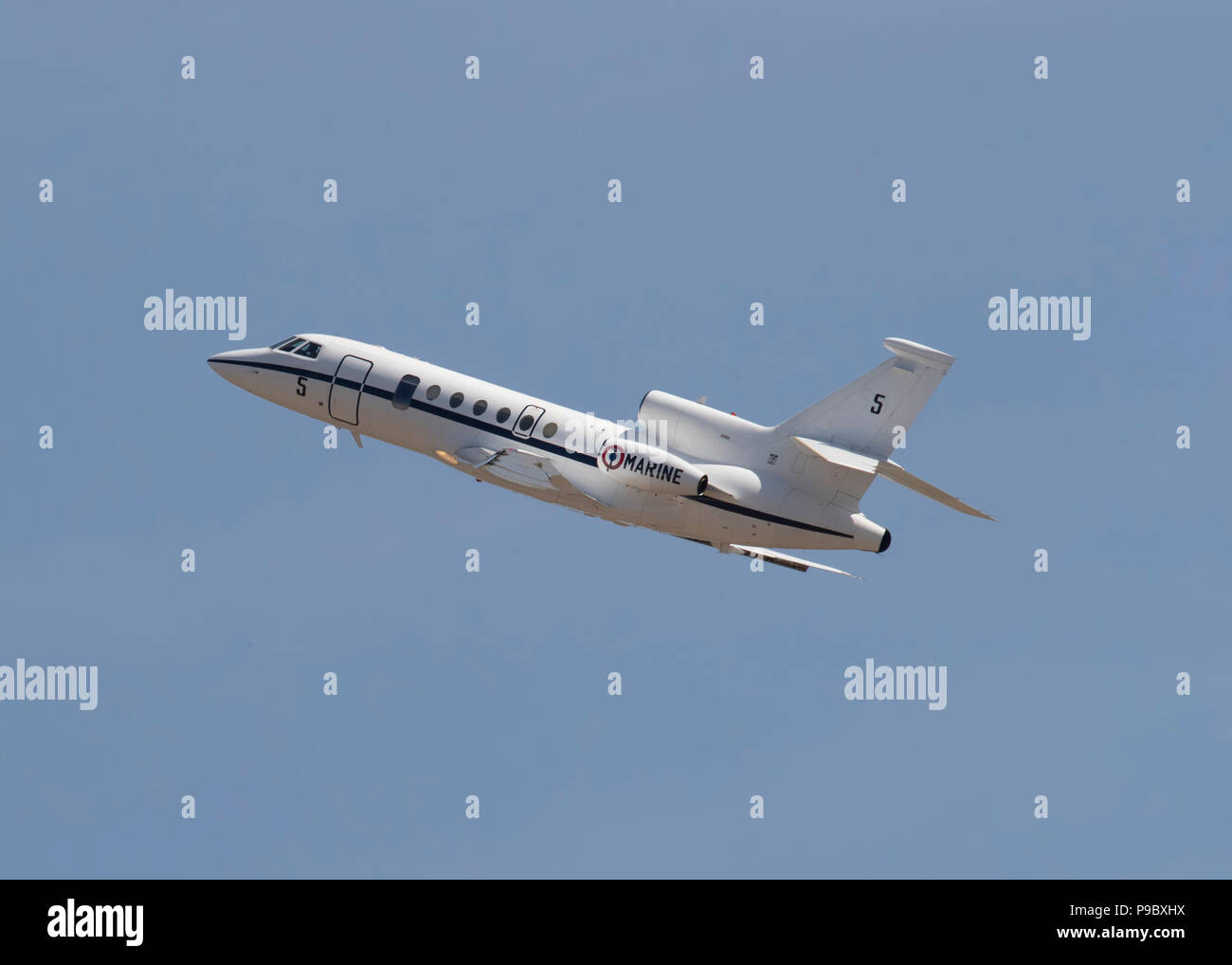 La Marine française Dassault Falcon 50M d'avions de patrouille maritime à l'assemblée annuelle de la Journée de l'air Yeovilton Banque D'Images