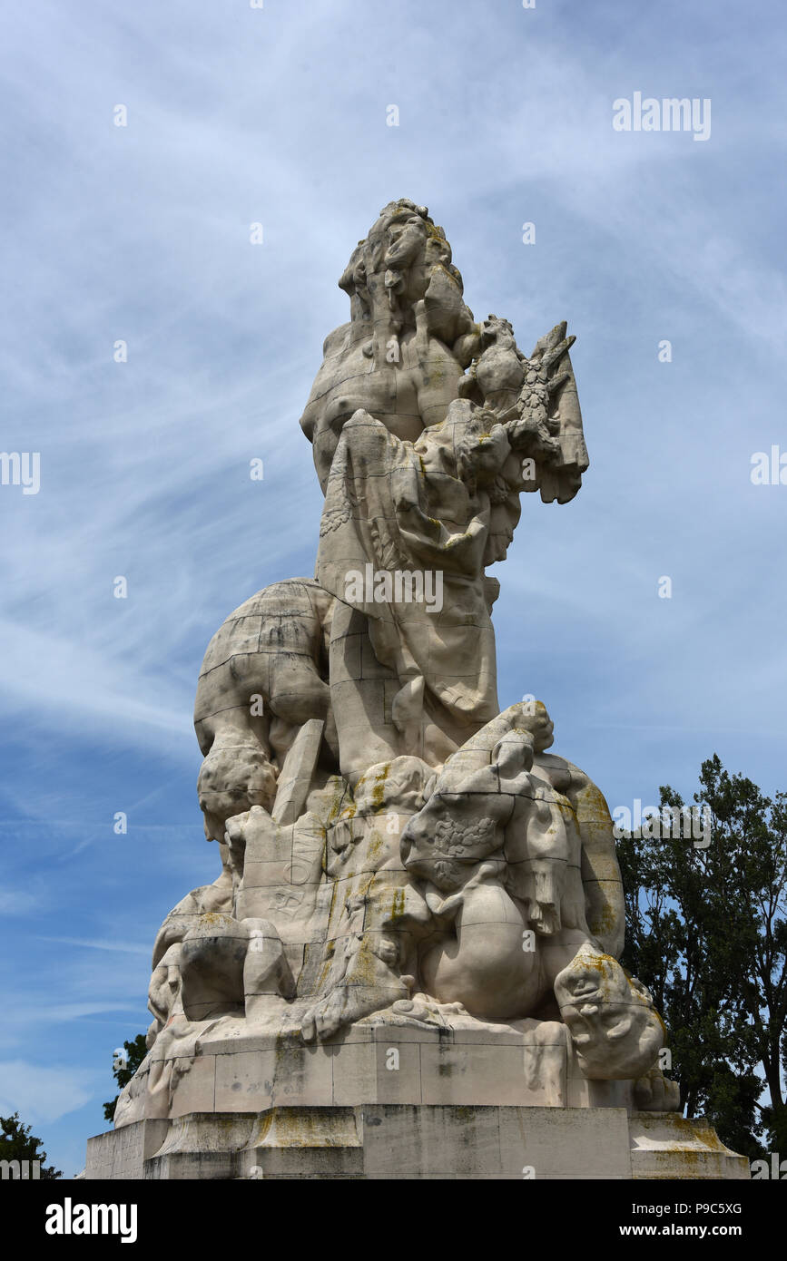 Monument de la liberté Eplorée, F.W. Sculpteur MacMonnies, Musée de la Grande Guerre, à Meaux, Seine-et-Marne, Ile-de-France, France, Europe Banque D'Images