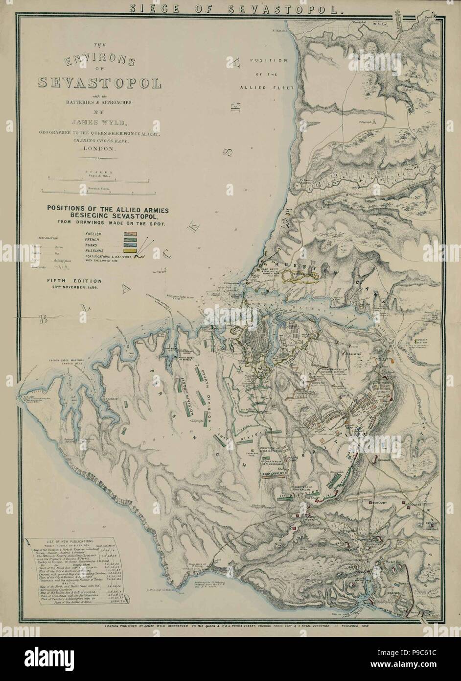 Plan de la commune de Sébastopol. Musée : collection privée. Banque D'Images