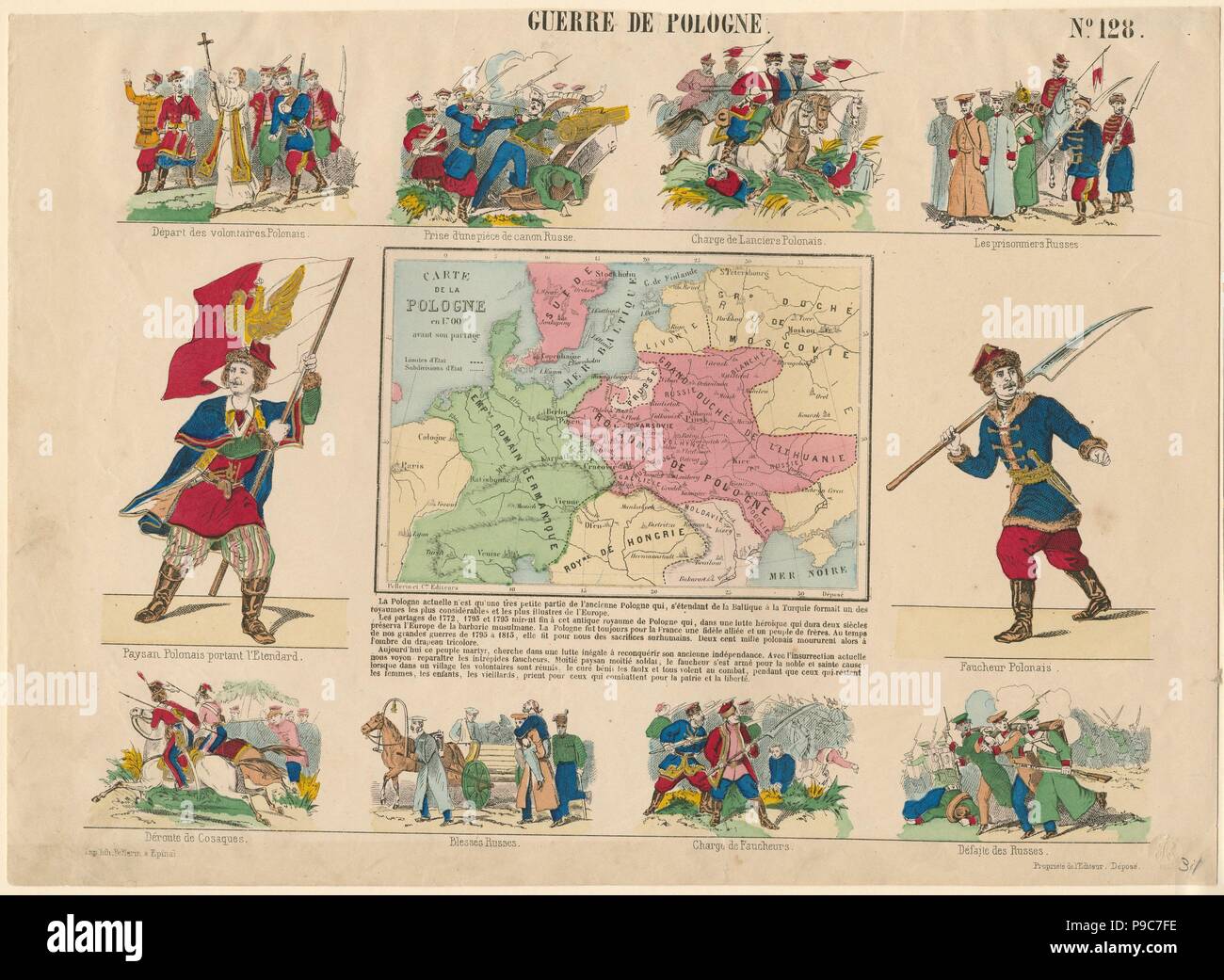 La guerre polonaise. Musée : collection privée. Banque D'Images