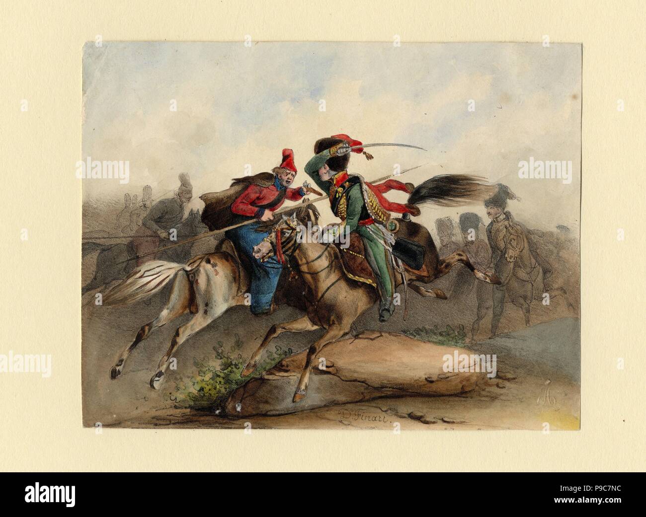 Cheval chasseurs de la garde impériale Banque de photographies et d