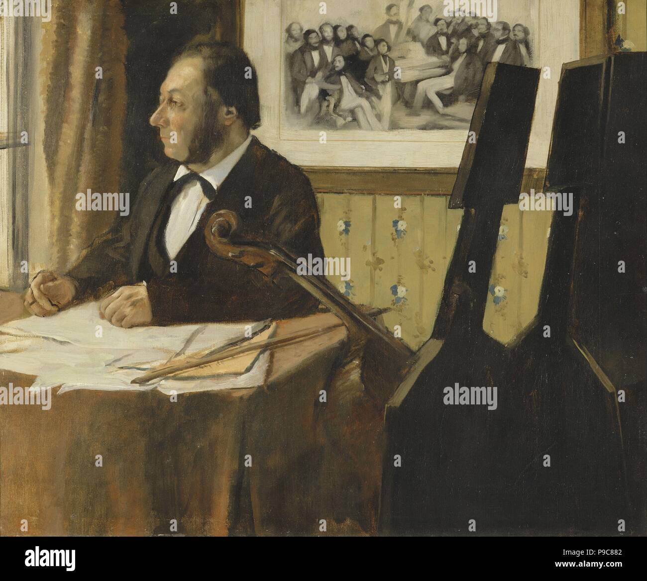 Louis-Marie Pilet, violoncelliste dans l'Orchestre de l'Opéra de Paris. Musée : Musée d'Orsay, Paris. Banque D'Images