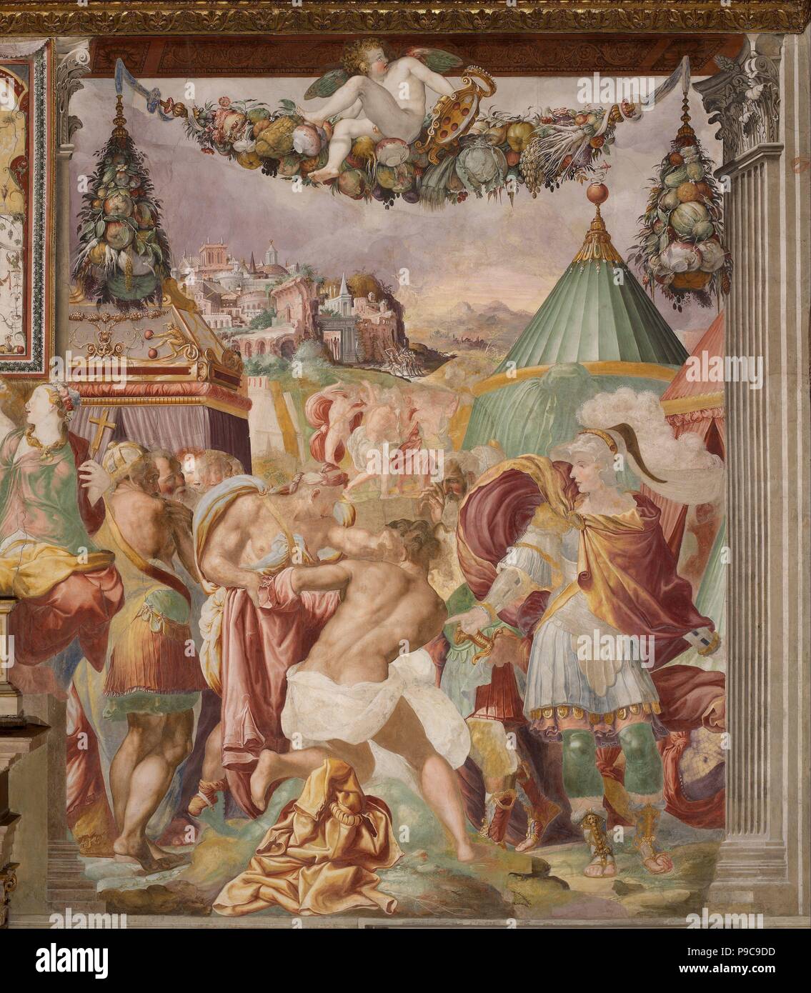 La punition du Maître perfide de Falerii. Musée : le Palazzo Vecchio, Florence. Banque D'Images