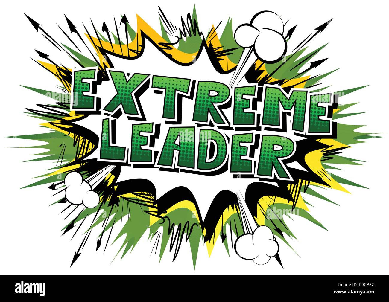 Leader extrême - comic book style word sur fond abstrait. Illustration de Vecteur