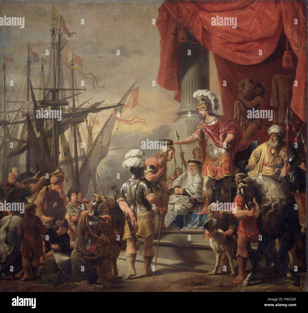 Énée à la Cour de Latinus. Musée : Rijksmuseum, Amsterdam. Banque D'Images