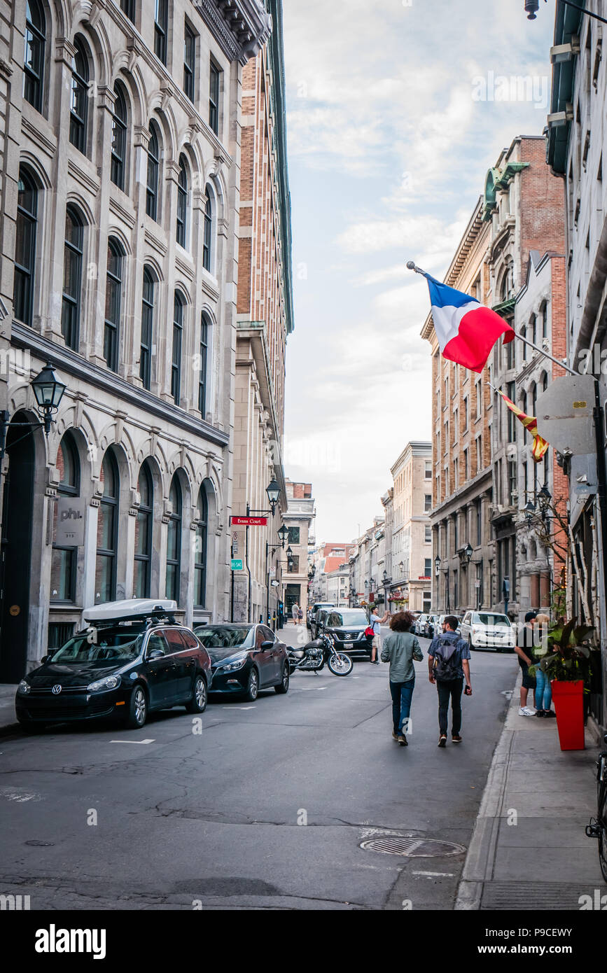 Saint paul street célèbre destination touristique populaire à Montréal Canada Banque D'Images