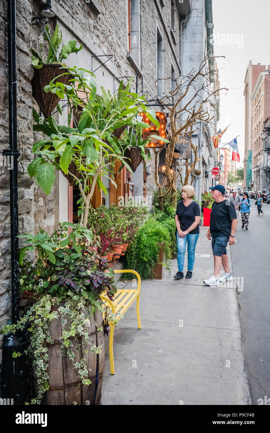 Saint paul street célèbre destination touristique populaire à Montréal Canada Banque D'Images