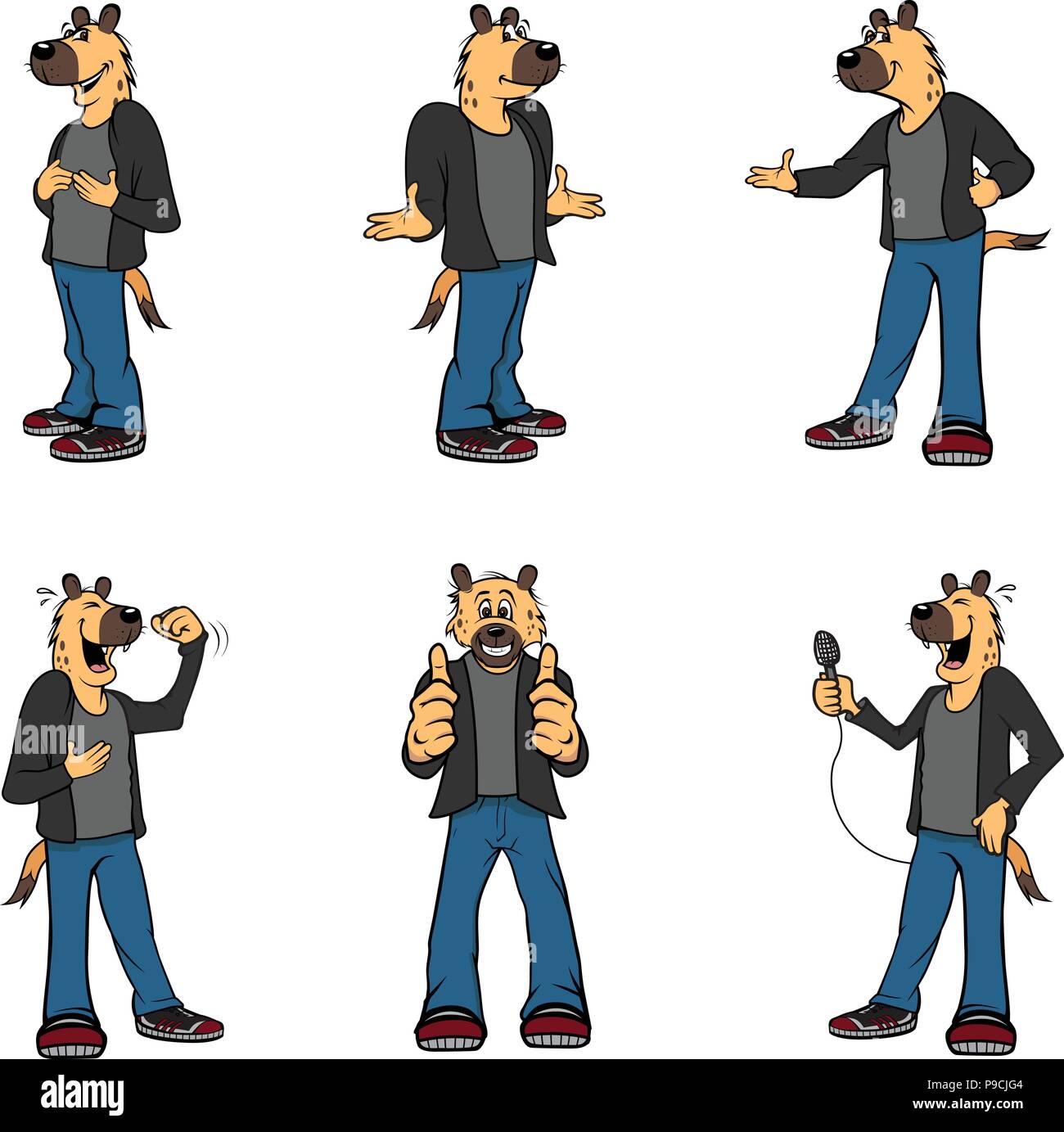 Cartoon vector illustration d'un rire de hyène Illustration de Vecteur