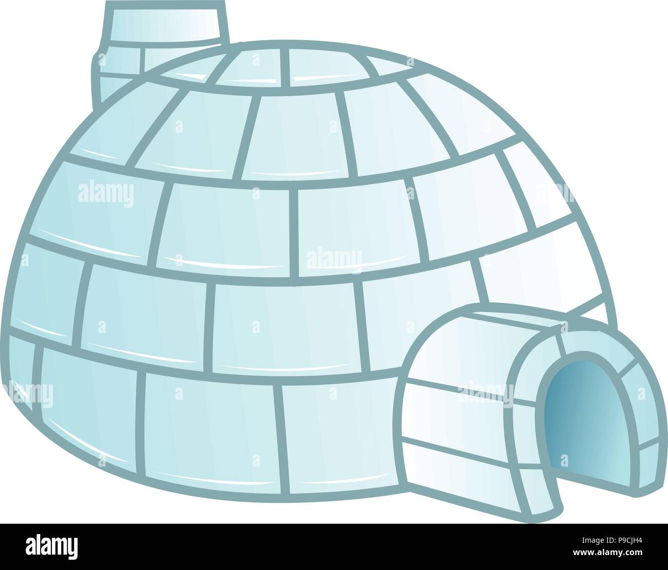 Cartoon vector illustration d'un igloo Illustration de Vecteur