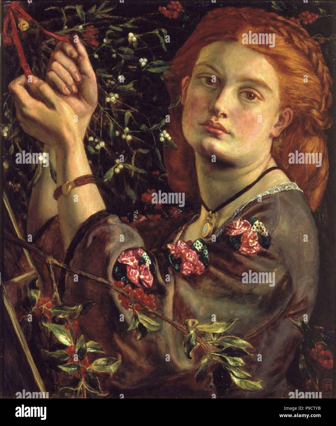 Dante Gabriel Rossetti - le gui (le Farmer's Daughter) Banque D'Images