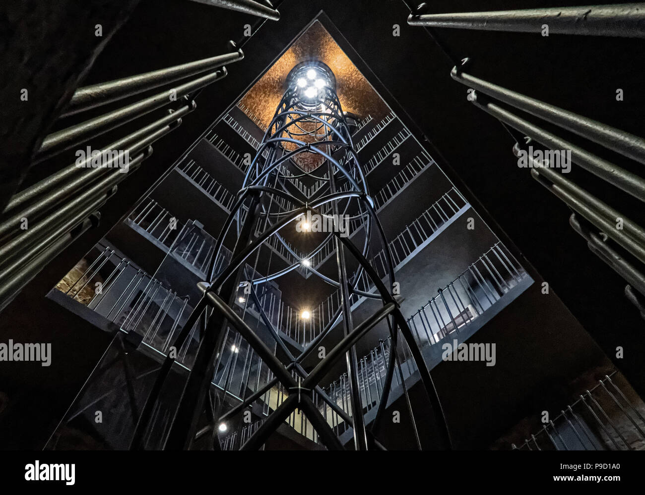 L'arbre de levage exposés dans l'Ancien hôtel de ville de Prague Banque D'Images