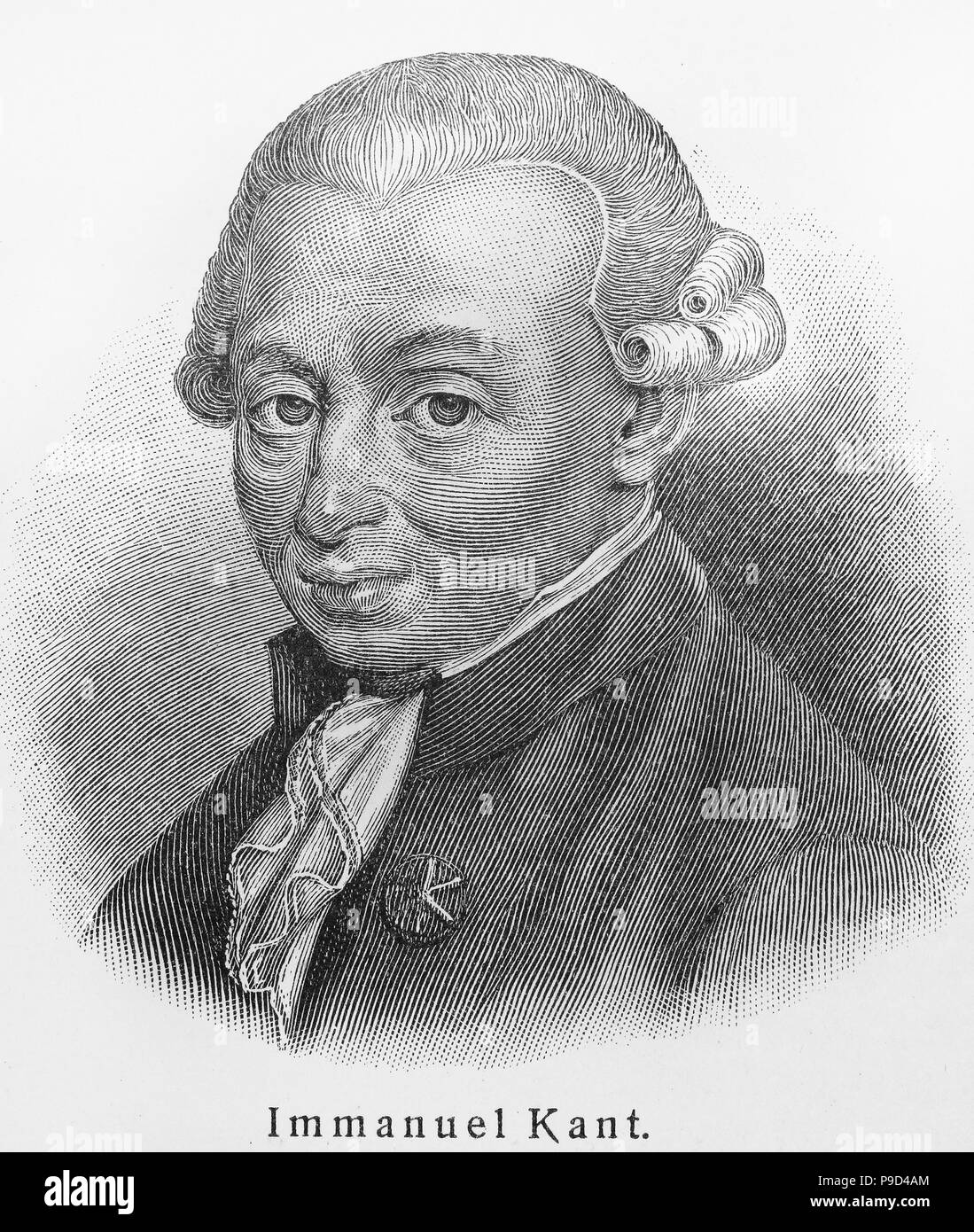 Portrait d'Emmanuel Kant (1724-1804). Musée : Stadtmuseum Königsberg. Banque D'Images