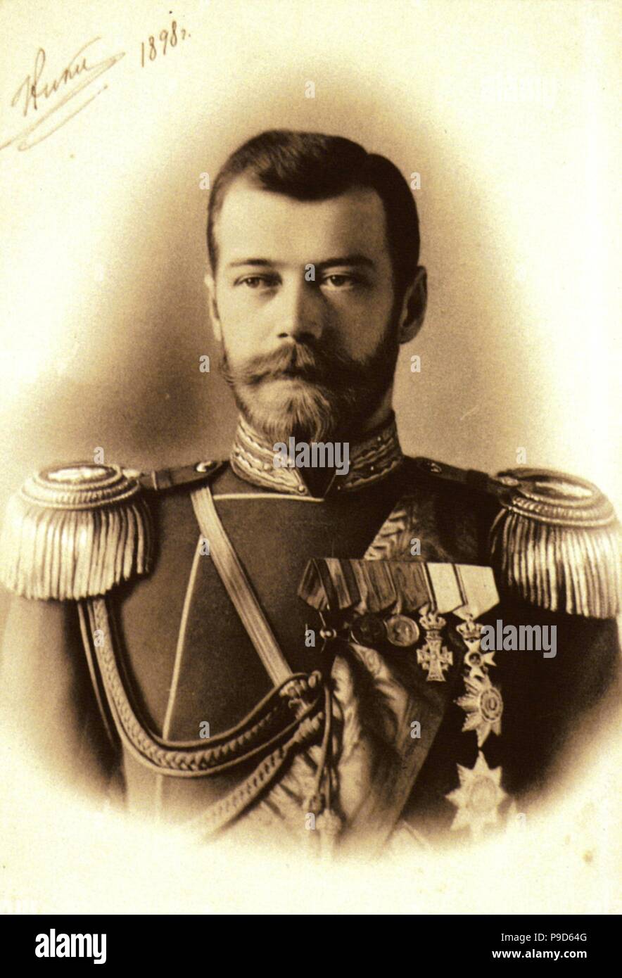 Portrait de l'Empereur Nicolas II de Russie (1868-1918). Musée : Musée d'histoire de l'État de Moscou. Banque D'Images