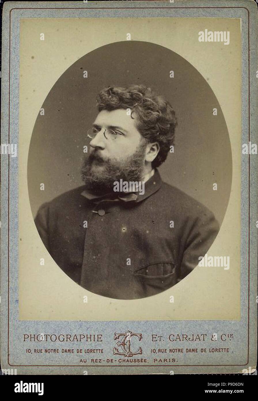 Portrait du compositeur Georges Bizet (1838-1875). Musée : collection privée. Banque D'Images
