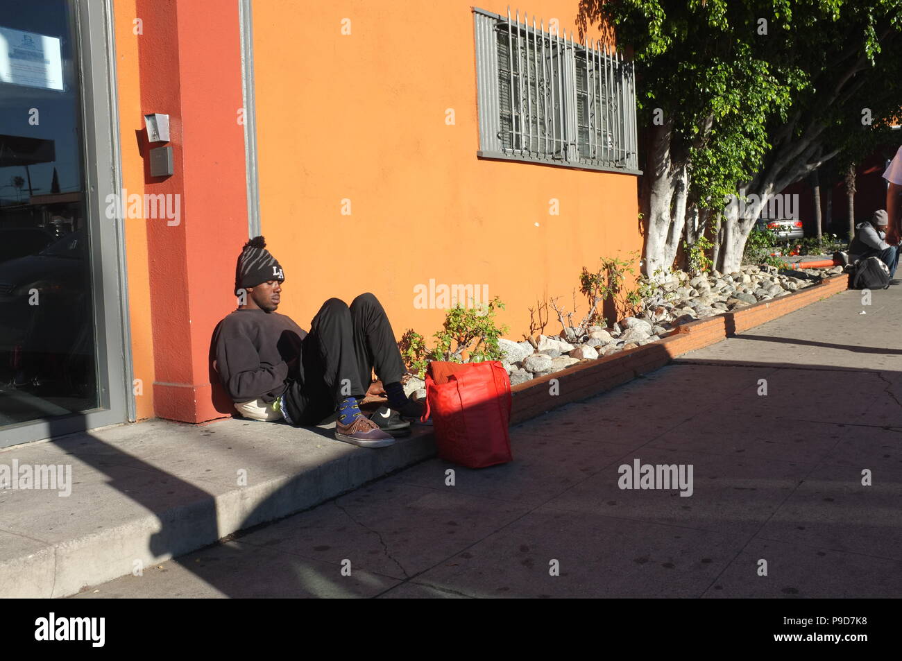 Los Angeles, USA - 29 juillet : des gens au hasard non identifiés dans les rues du centre-ville de Los Angeles, CA le 29 juillet 2018. Banque D'Images