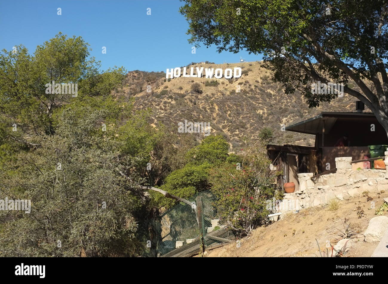 La célèbre icône culturelle américaine Hollywood Sign Banque D'Images