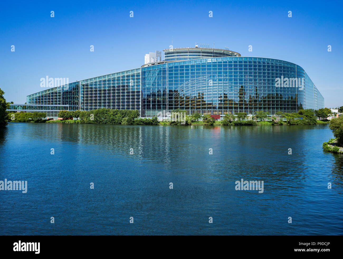 Strasbourg, Parlement européen, bâtiment Louise Weiss, Ill, Alsace, France, Europe, Banque D'Images