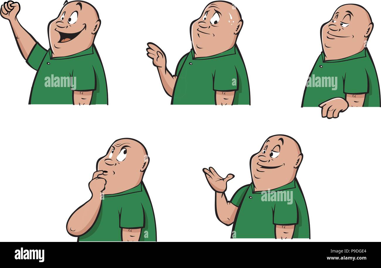 Cartoon gros type expressions Illustration de Vecteur