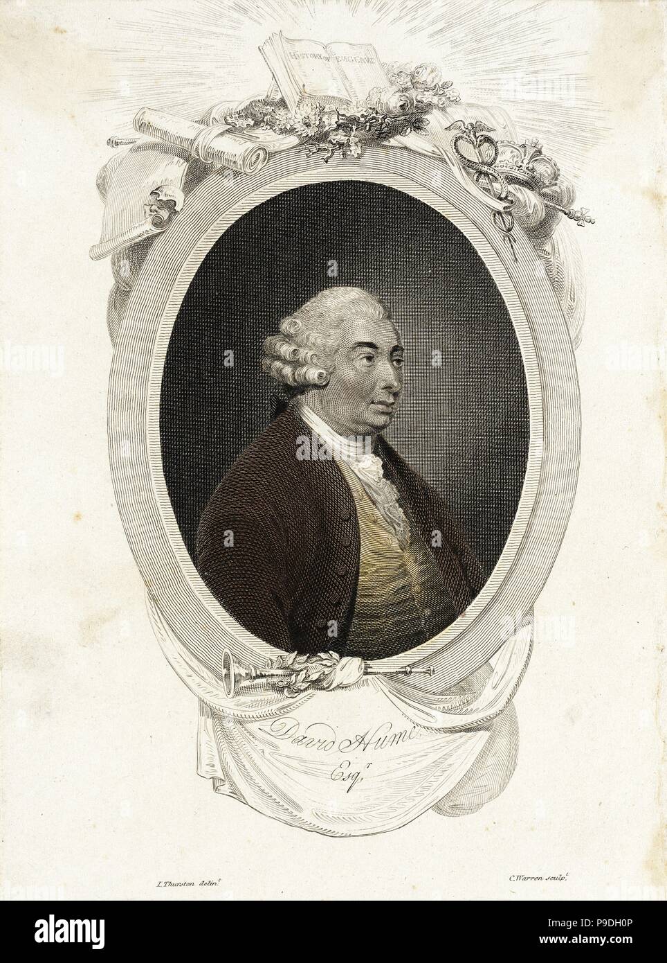 Portrait de David Hume (1711-1776). Musée : collection privée. Banque D'Images