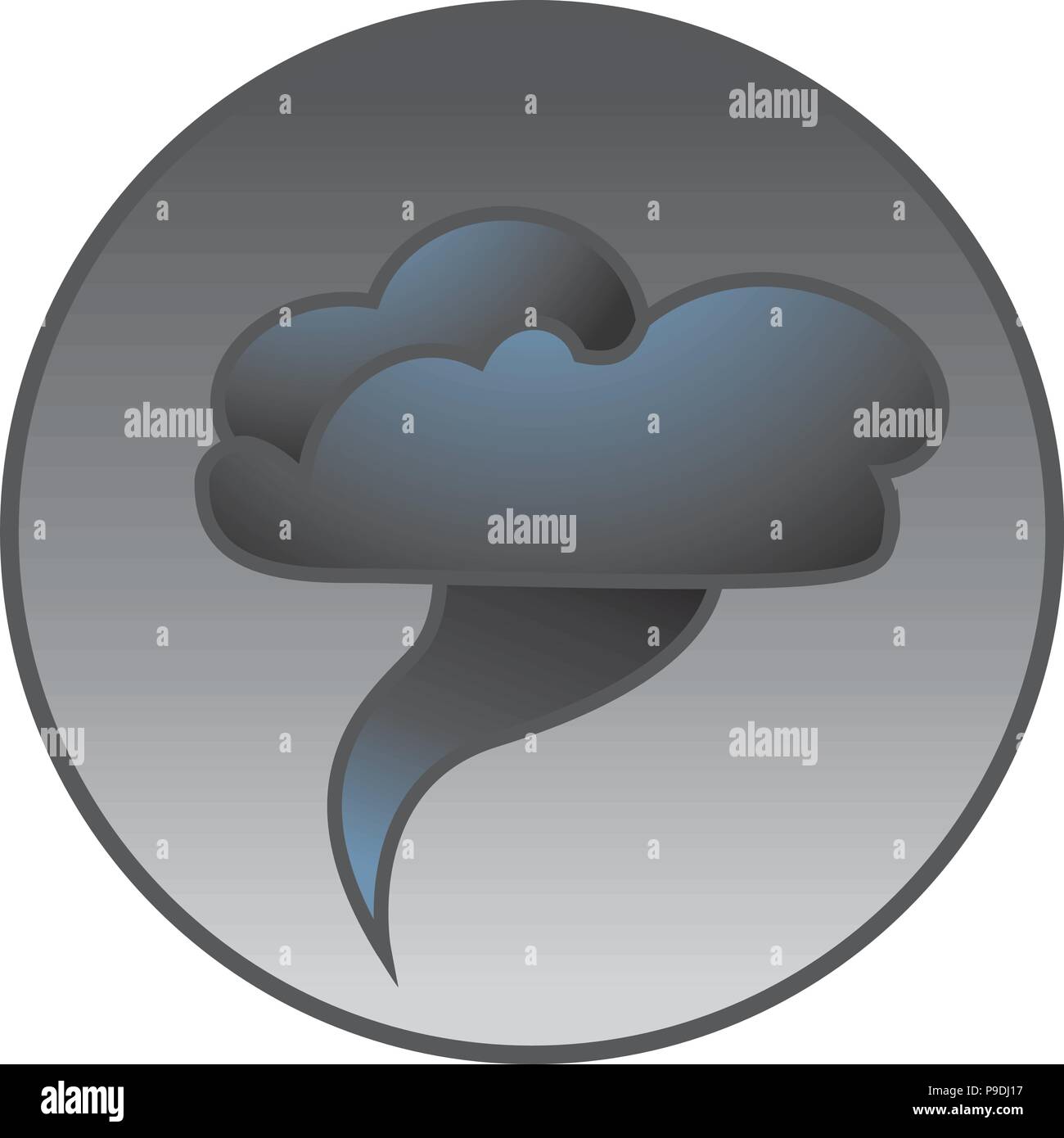 Cartoon vector illustration d'une icône de tornade Illustration de Vecteur