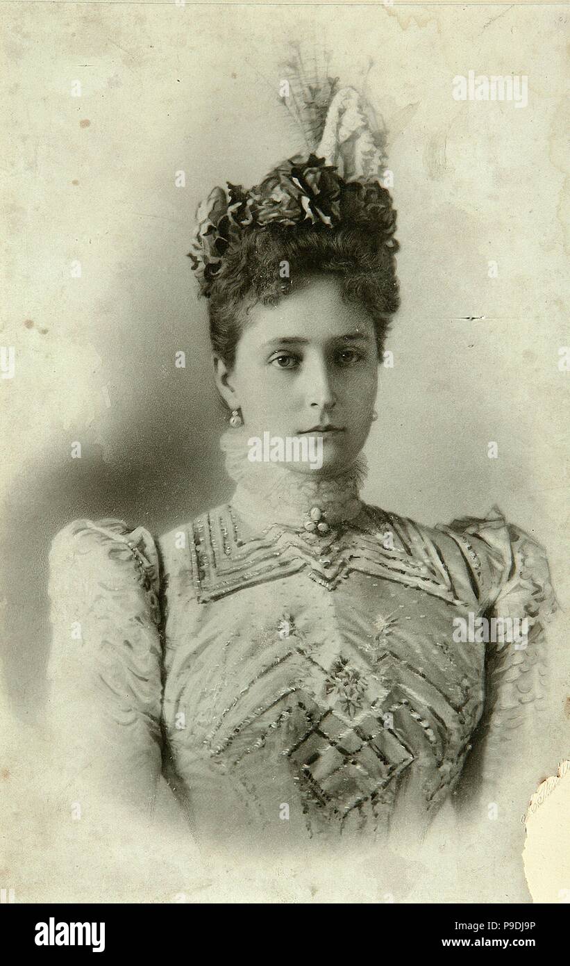 Portrait de l'impératrice Alexandra Fiodorovna, l'épouse du tsar Nicolas II de Russie (1872-1918). Musée : Musée d'histoire de l'État de Moscou. Banque D'Images