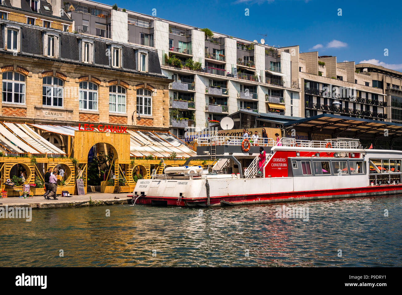 La rotonde de la Villette fin du bassin de la Villette à Paris, France Banque D'Images