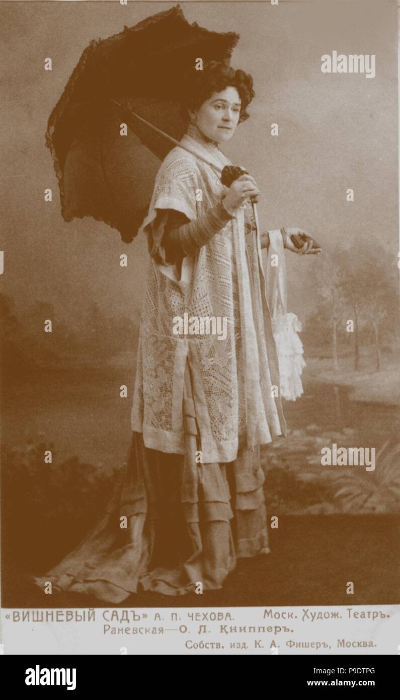 Olga Leonardovna comme Knipper-Chekhova Ranevskaya dans La Cerisaie. Musée : collection privée. Banque D'Images