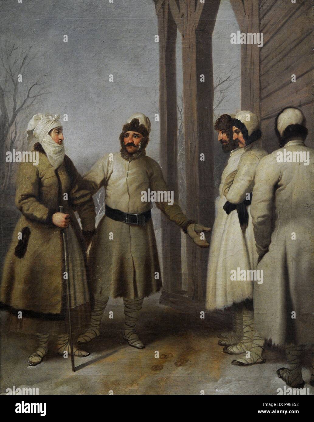 Franciszek Smuglewicz (1745-1807). Peintre lituano-polonaise. Les paysans lituaniens. Vilnius Photo Gallery. La Lituanie. Banque D'Images