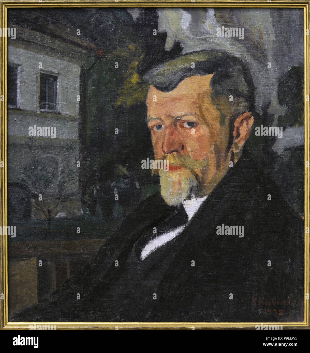 Ferdynand Ruszczyc (1870-1936). Peintre polonais. Portrait par Kubickis Benediktas (1874-1951), 1932. Galerie nationale d'art Vilnius, Lituanie. Banque D'Images