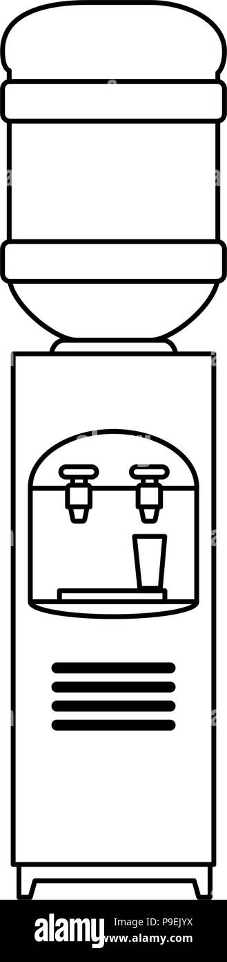 L'icône de bureau distributeur d'eau Illustration de Vecteur