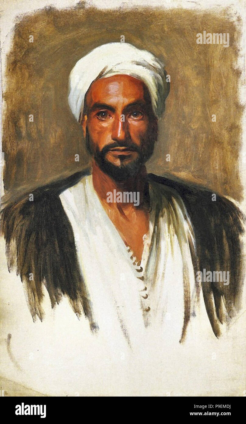 Sargent John Singer - Homme avec un turban blanc Banque D'Images