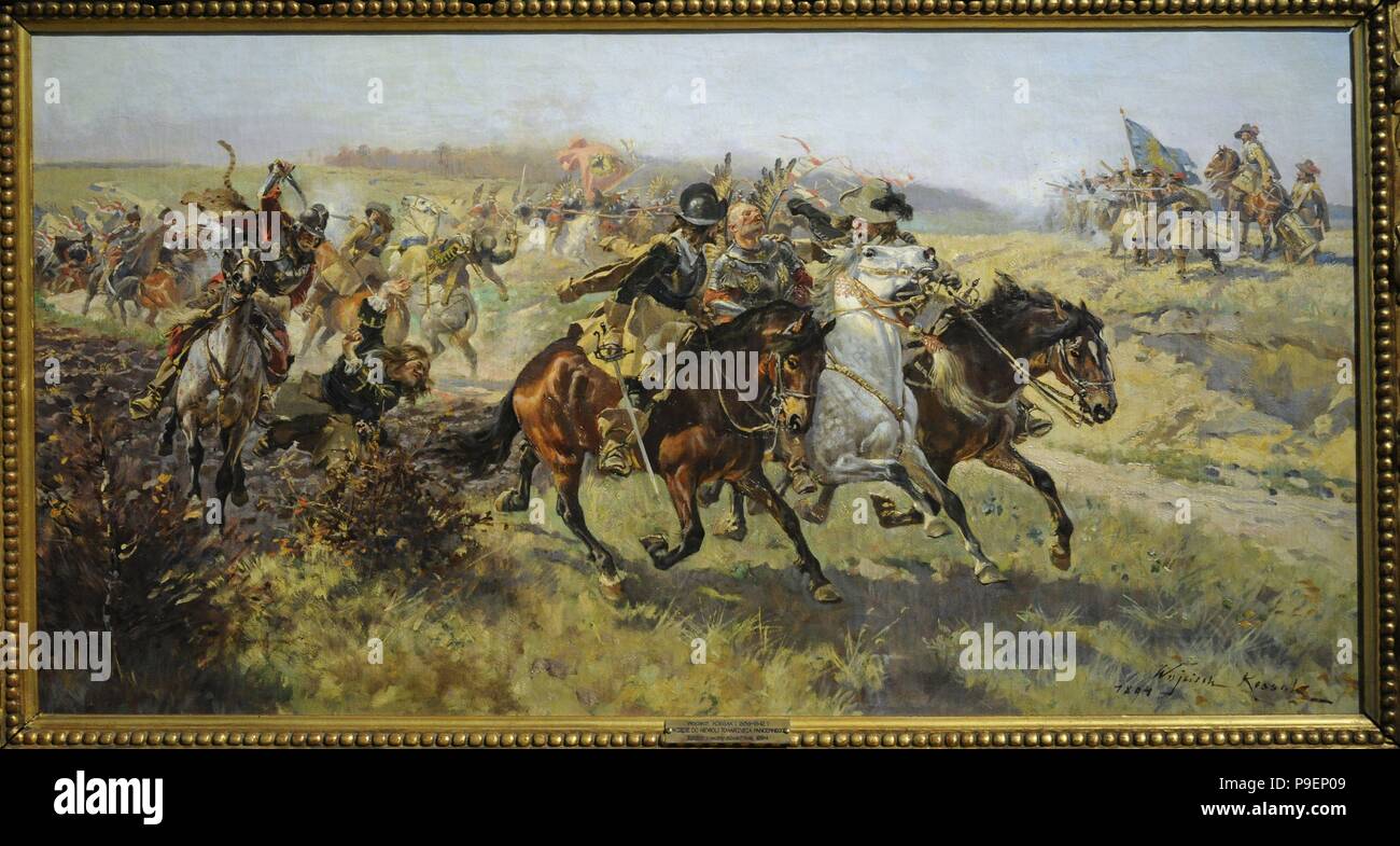 Wojciech Kossak (1856-1942). Peintre polonais. Capture d'un Trooper. L'épisode de guerre suédois, 1894. Musée de Silésie. Katowice. La Pologne. Banque D'Images