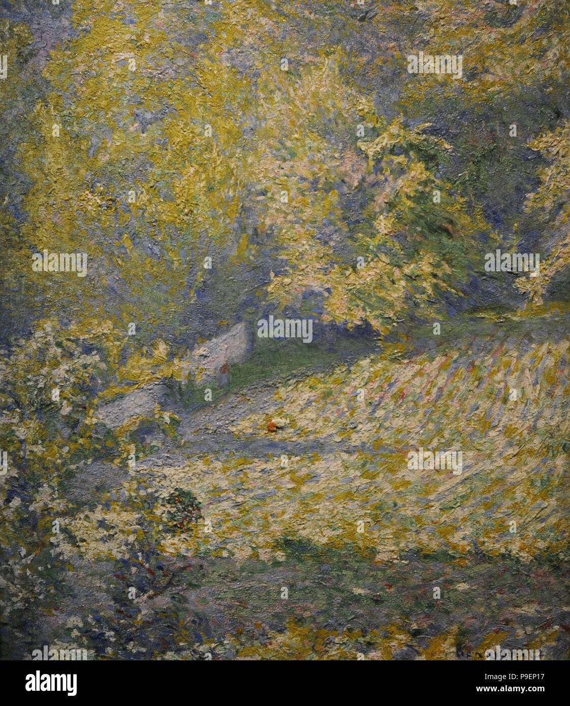 Jozef Pankiewicz (1866-1940). Peintre polonais. L'été (un paysage avec des arbustes). 1890, musée de Silésie. Katowice. La Pologne. Banque D'Images