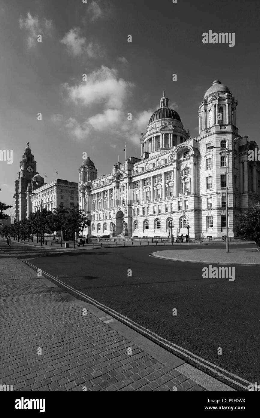 Le port de Liverpool Building, George's Parade, Pier Head, UNESCO World Heritage Site, Liverpool, Merseyside, England, UK Banque D'Images