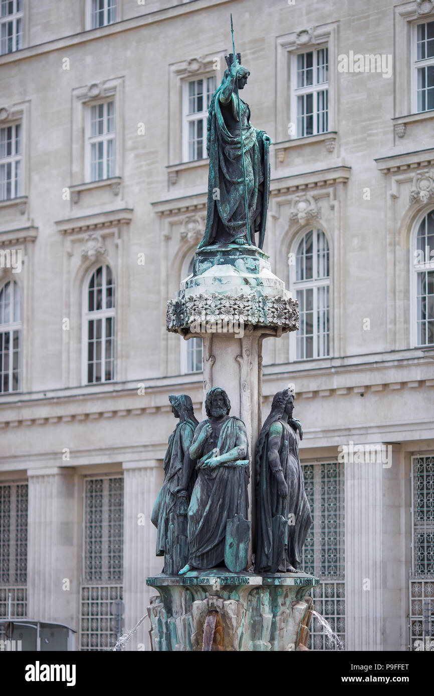 Austriabrunnen fontaine à Vienne, Autriche. Banque D'Images