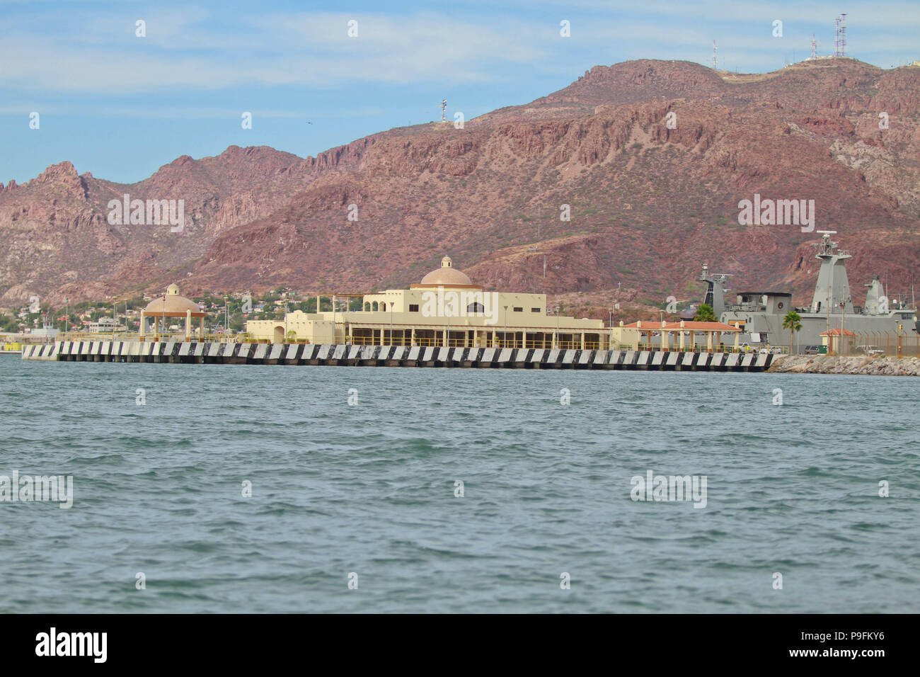 Rapport du port de pêche de Guaymas Sonora. Reportaje del Puerto pesquero de Guaymas Sonora. Banque D'Images