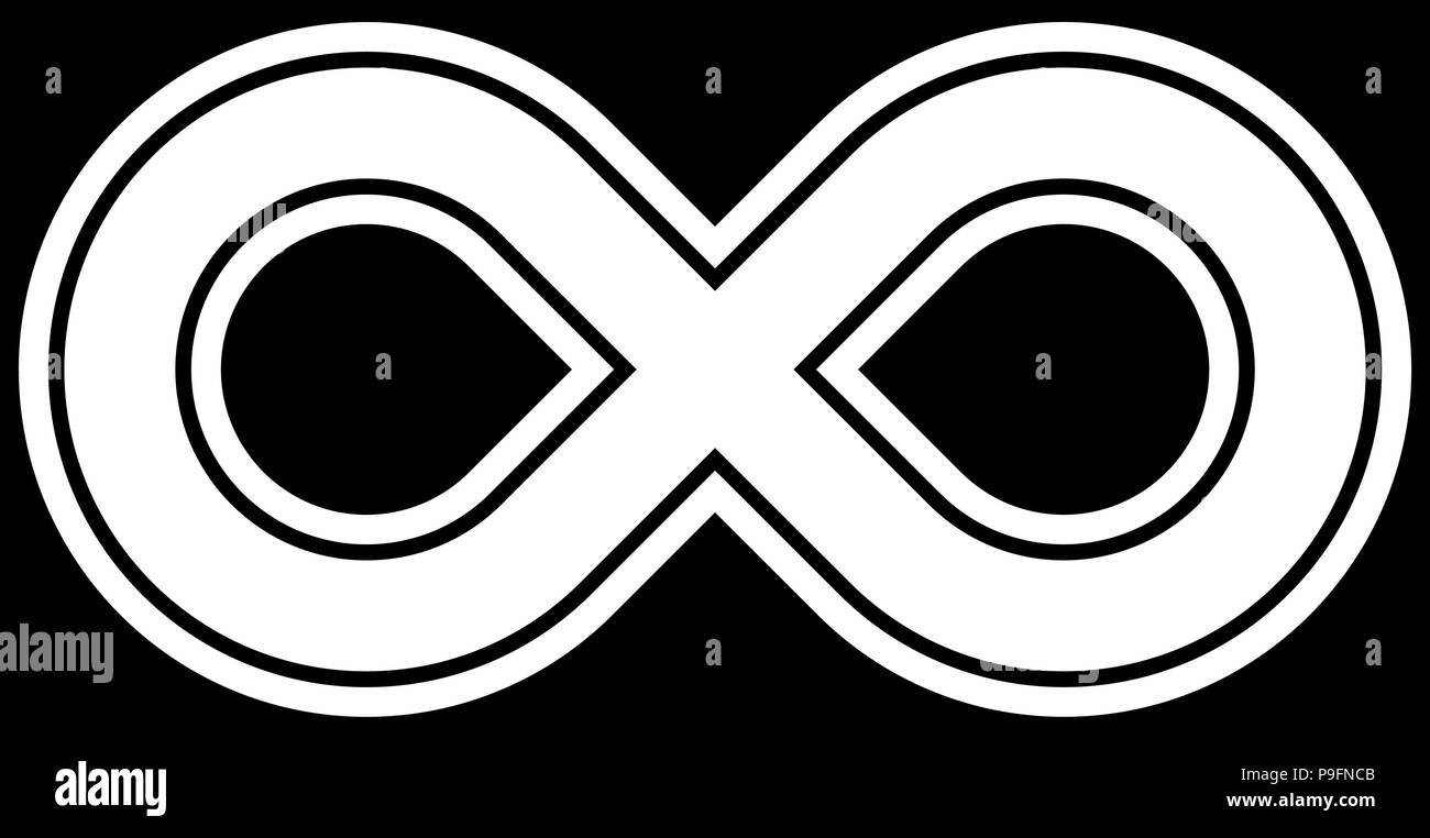 Symbole de l'infini blanc - exposé - isolé - vector illustration Illustration de Vecteur Symbole de l'infini blanc - exposé - isolé - vector illustration Illustration de Vecteur